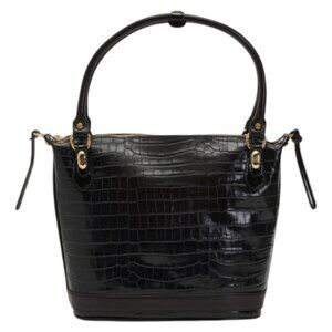 MARINO ORLANDI Made In Italy Leather Crocodile Plain Tote